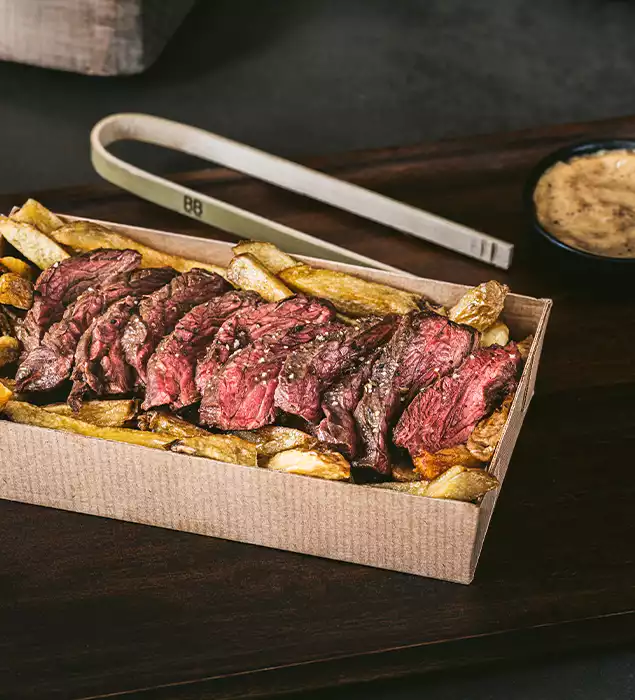 Onglet de bœuf Angus,160g de tendresse et d’arômes